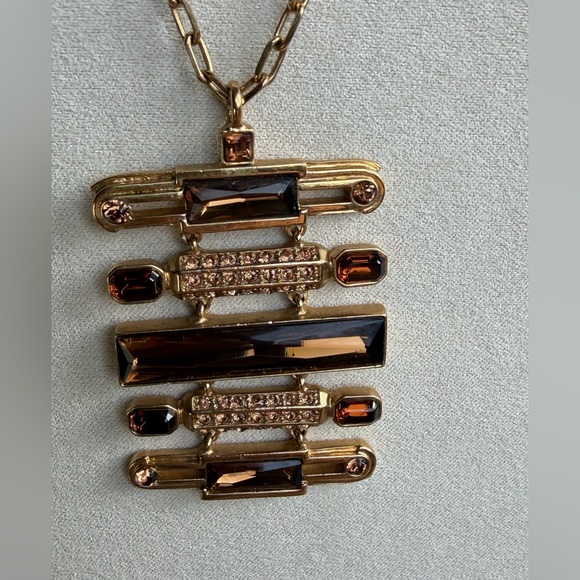 Givenchy Vintage Amber Stone Necklace